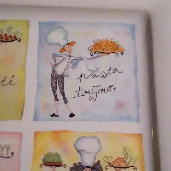 🌹2 very large square Italian plates - Picture 4 of 9